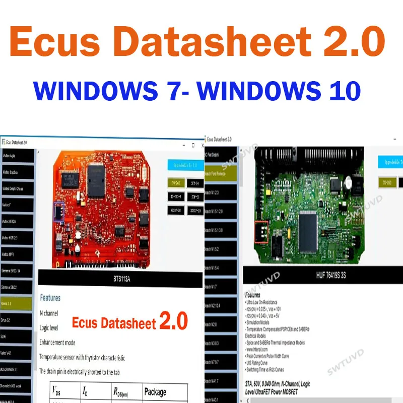 

ECU Repair Software Ecus Datasheet 2.0 PCB Schematics with Electronic Components of Car ECU and Additional Information for Bosch