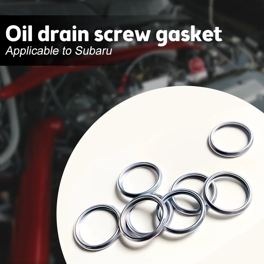 Oil Pan Gasket Oil Drain Plug Gasket Screw 10Pcs Suitable for Subaru Crosstrek Forester Impreza WRX Legacy XV rubber gasket,oil drain plugs,aluminum gasket kits