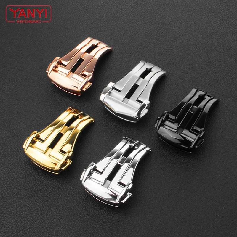 Watch Buckle Clasp Watch Buckle Stainless Steel Watch Band Buckle Fold Clasp for omega Watch Strap 18mm 20mm Leather or Rubber Watchband