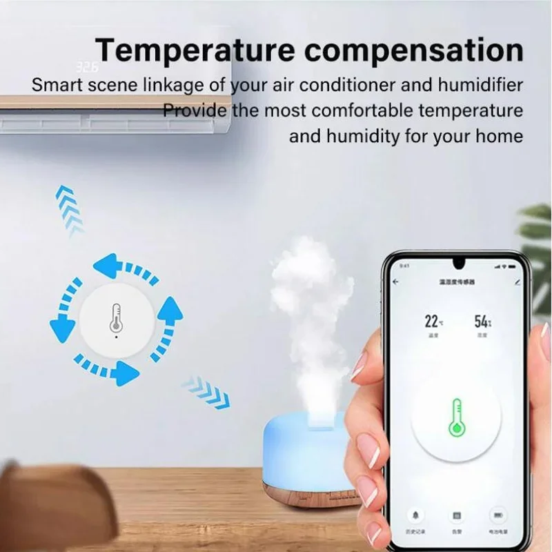 Temperature Sensor Tuya Smart Zigbee Remote Monitor By Smart Life APP Battery Powered Work With Alexa Google Home