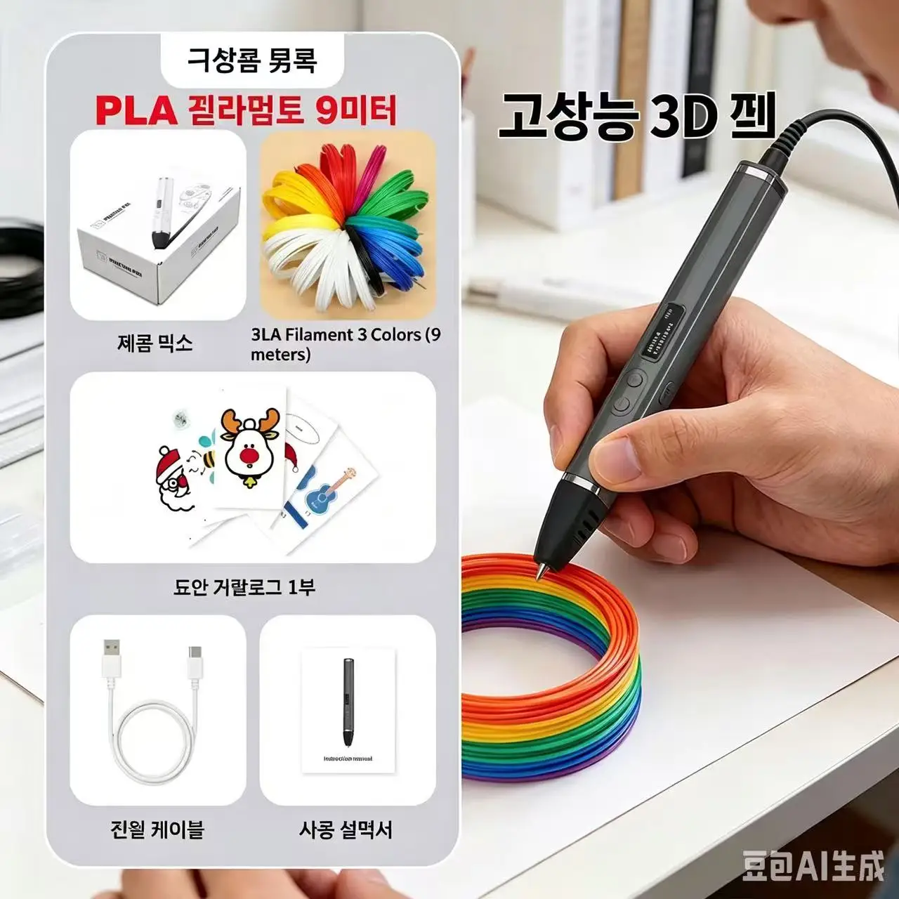 OLED 디스플레이와 PLA 필라멘트 드로잉 기능을 갖춘 전문가용 3D 프린..