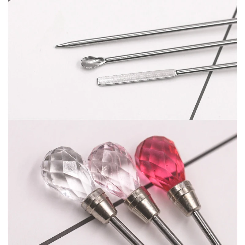 1pc Stirring Rod Stick Needle Mixing Nail Polish Spoon Tools Acrylic UV Gel Nail Glue Rhinestone Picker Nail Art Dotting Drill