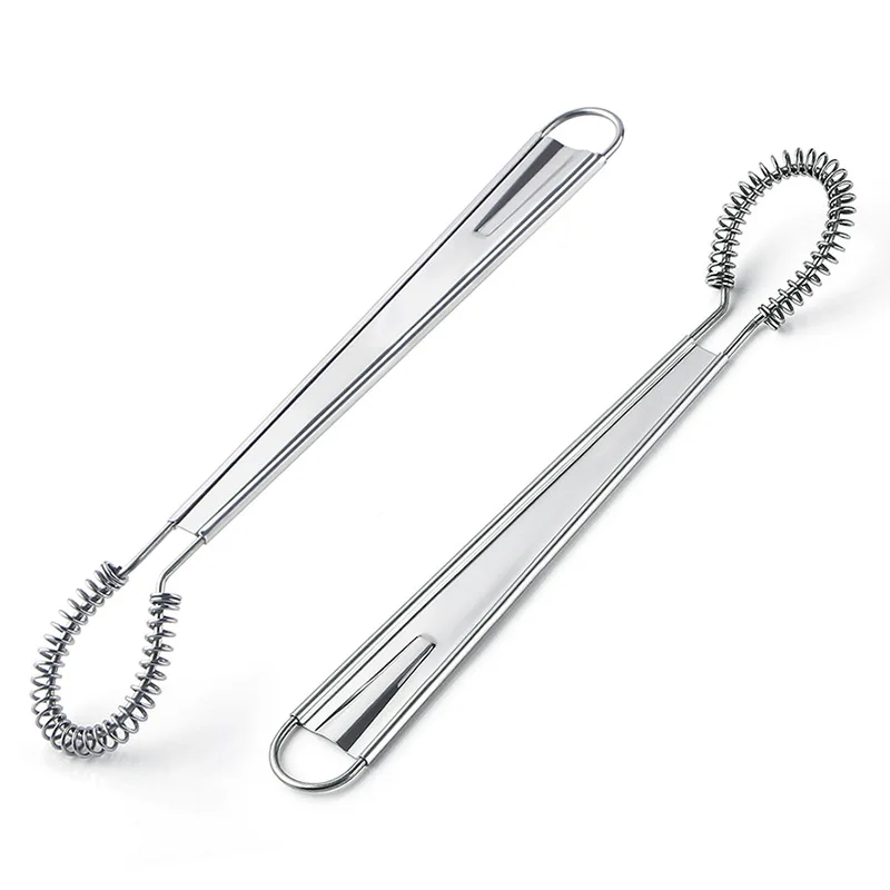 Egg Beater Stainless Steel Spring Manual Mixer Spoon for Kitchen Egg Sauce Honey Cream Stirring