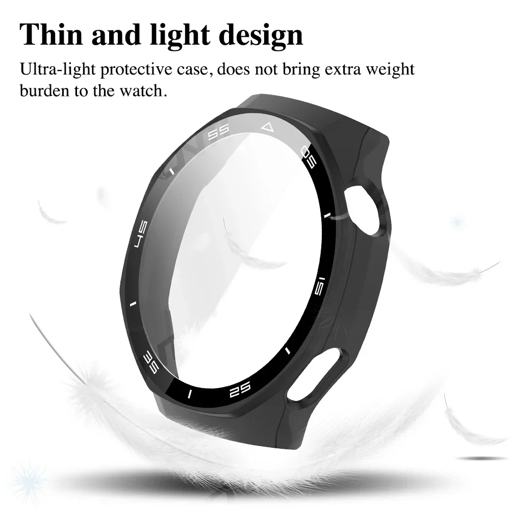 Durable Anti-Fall Tempered Glass Protective Watch Case - Full 360° Coverage