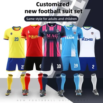 Adult Kids Football Jersey Men Boy Customize Soccer Uniforms Kit Sports Clothes Women Futsal Sportswear Training Tracksuit Child 1