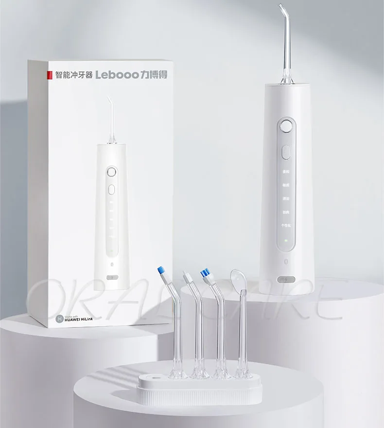 Huawei HiLink Lebooo Smart Intelligent Oral Irrigator IPX7 Waterproof USB Rechargeable 5 Nozzles Water Jet 200ml Water Tank