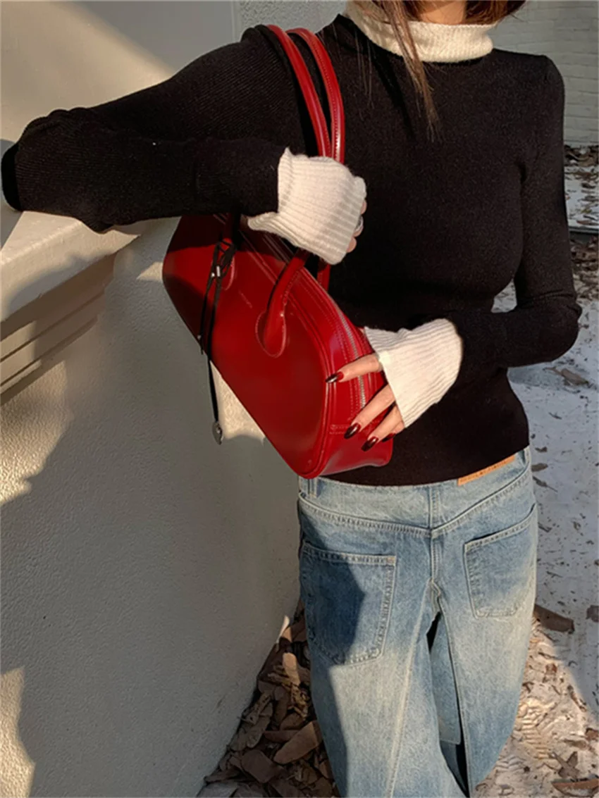 

Универсальные Новые пуловеры Alien Kitty, шикарная Женская водолазка в стиле пэчворк, весна 2024, вязаные облегающие свитера