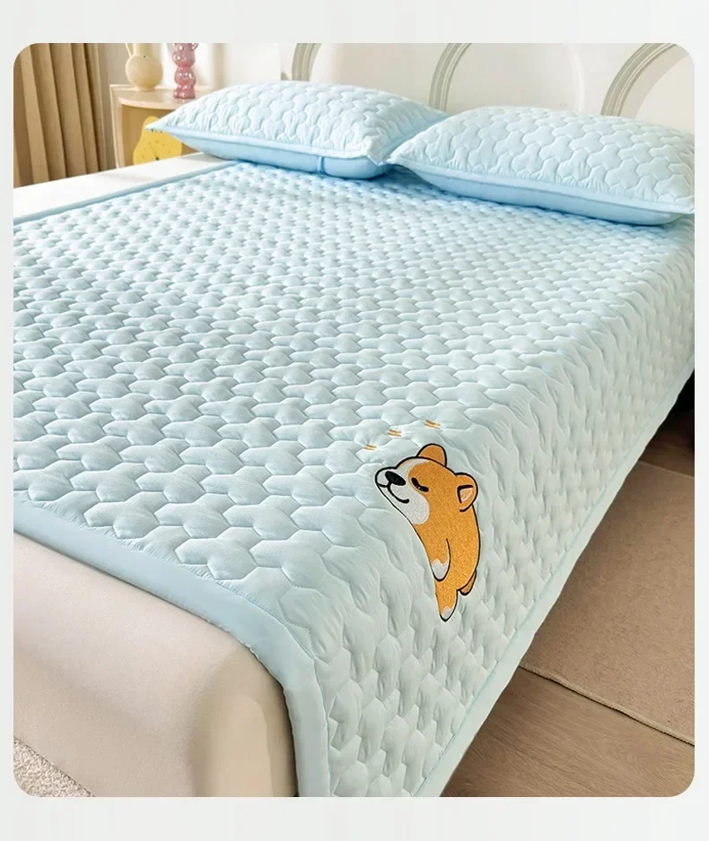 Description Picture 6 of item2024 New Light Latex Mattress Topper 1pc 90/120/150/180/200cm Corgi Embroidery Pattern Foldable Mattress