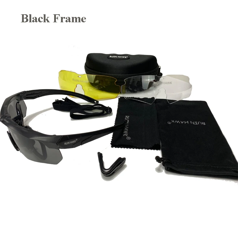Men's Outdoor Sports Sunglasses Military Tactical Glasses Military Hunting Equipment Air Gun Paintball Shooting Goggles 3 lenses safety goggles polarized sports glasses polarized glasses tactical goggles uv protection glasses shooting glasses polarized goggles