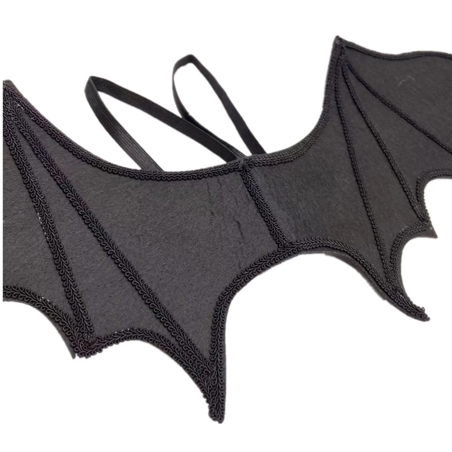 Halloween Bat Wings Demon Handmade Lace Big Bat Harness Wings Show Off The Costume For The Holiday halloween mask props anime cosplay props superhero cosplay props