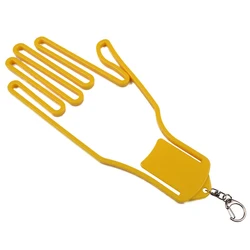 Golf Glove Stretcher and Dryer Frame with Metal Buckle (Yellow)