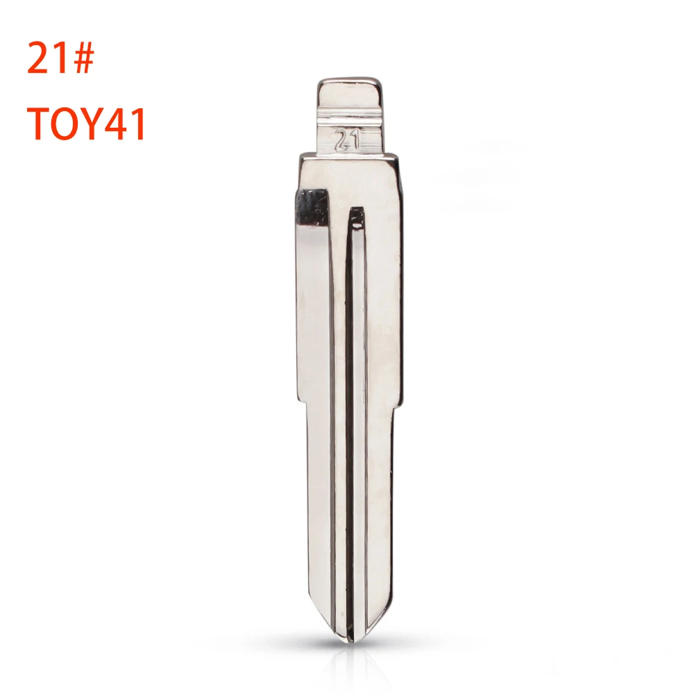 10/20/30/50pcs 21# TOY41 Metal Uncut Blank Flip Remote Key Blade for Toyota Corona for Keydiy KD Xhorse VVDI JMD