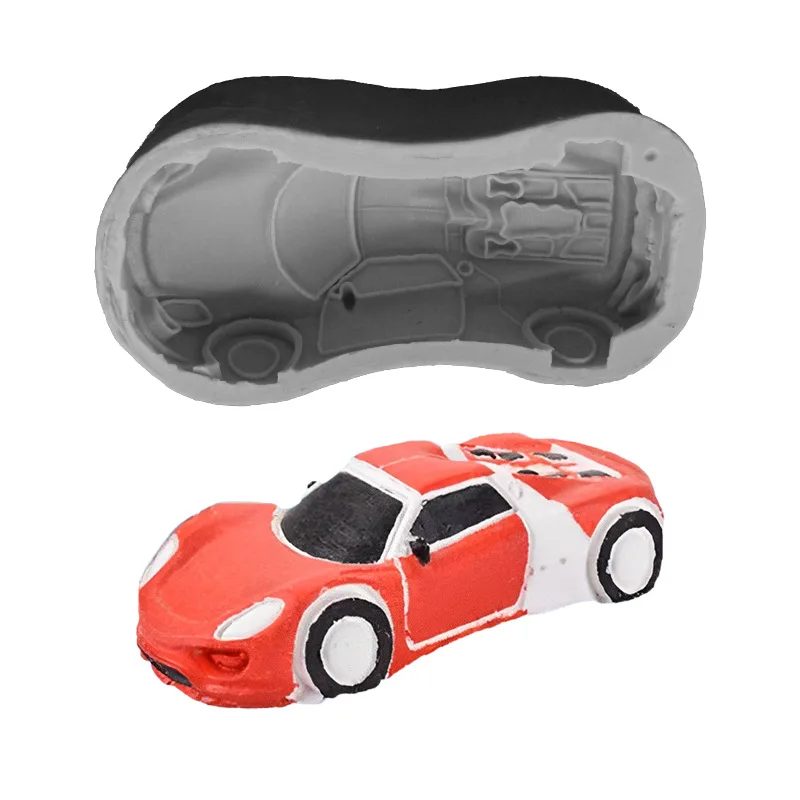 

3D Super Sports Car Shape Silicone Mold DIY Automobile Fondant Chocolate Cake Baking Tools Kitchen Accessories Clay Resin Mould