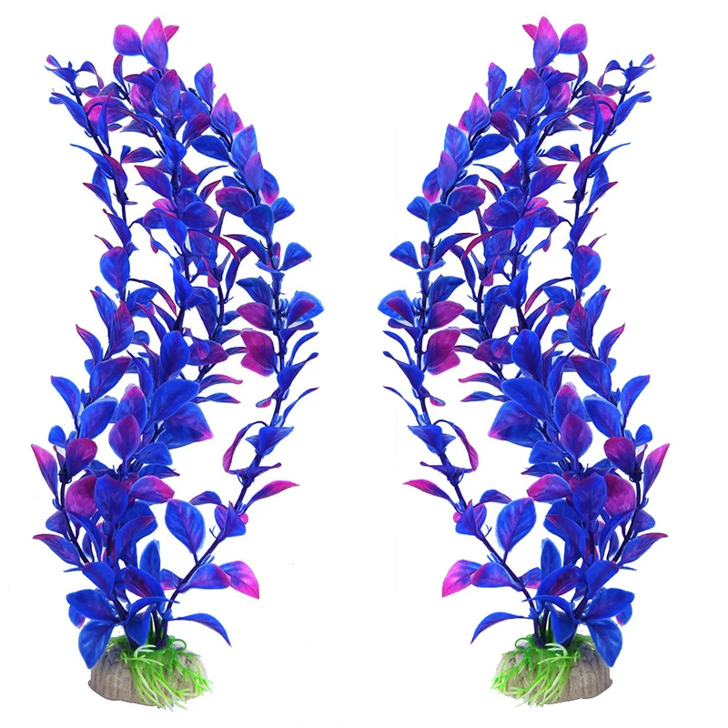 Artificial Underwater Plants for Aquarium Fish Tank Seaweed Decoration Green Purple Water Grass Viewing Decorations