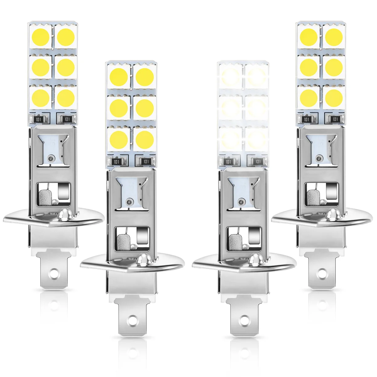 Led Lights Led Bulbs Led Headlights Led Car Lights Led Car Headlights Car Headlamps Hid Headlight Bulbs 4PCS H1 6000K Super White 80W LED Headlight Bulbs Kit Fog Driving Light