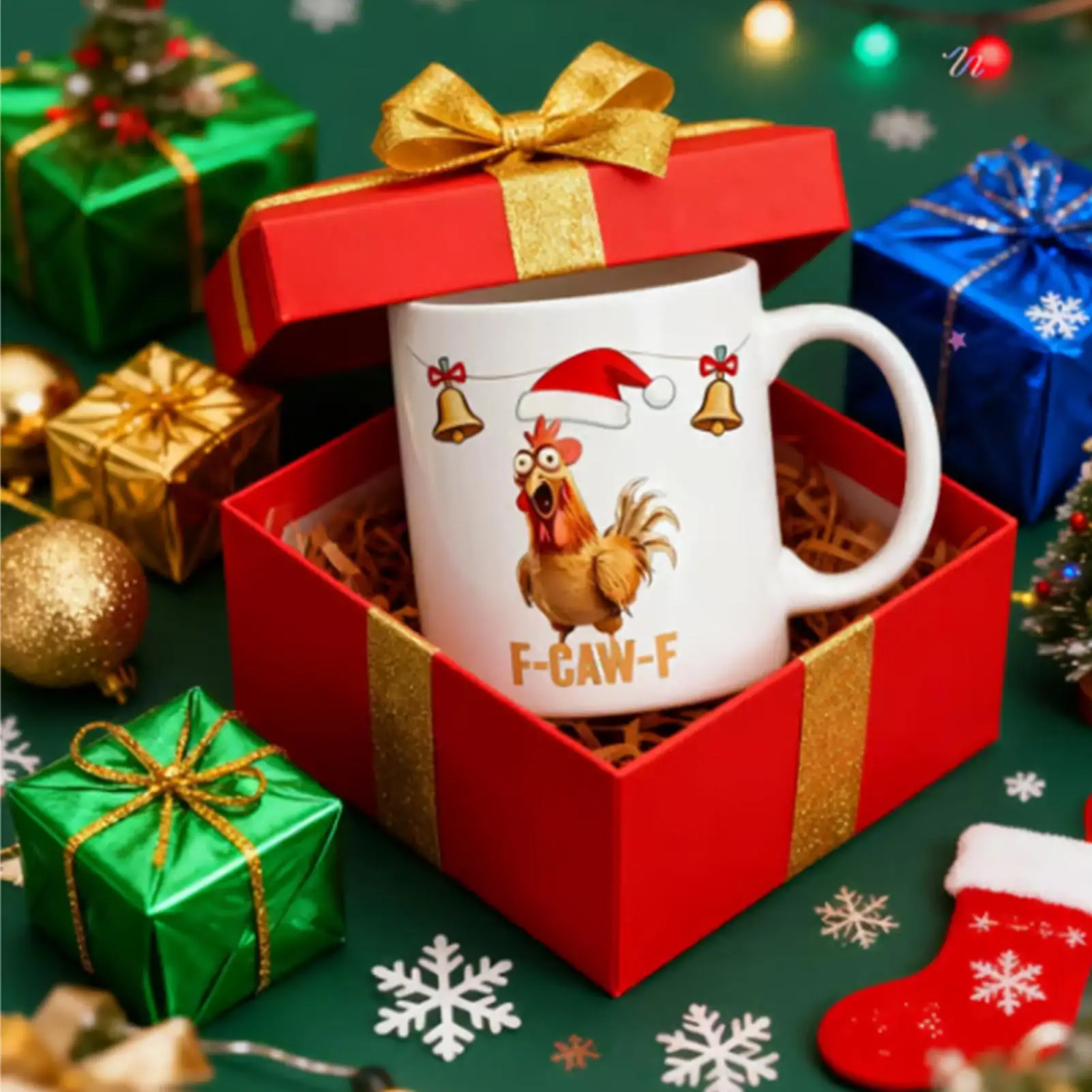 Christmas Coffee Mugs Chick Pattern Cartoon Cup Ceramic Christmas Coffee Cup For Men Youth Child Friend Mom Lady Kitchen Holiday