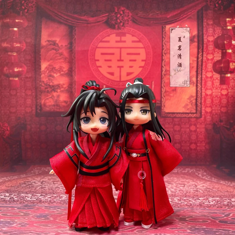 

Свадебная кукольная одежда МО дао ЦЗУ Ши Wangji Wuxian Ob11 красный костюм