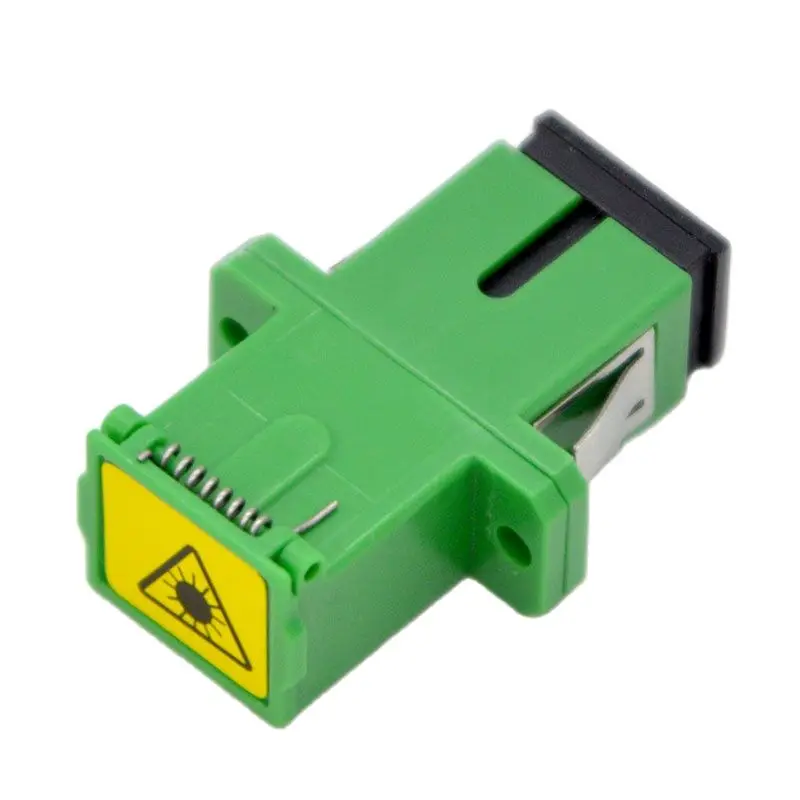 Hot Sell 100pcs Optic Fiber Adapter Connector SC APC Fiber Flange Coupler  With Ear,Dust Cover Free Shipping to Brazil
