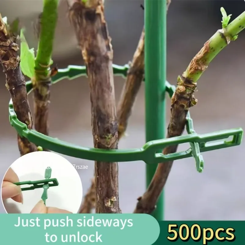 Adjustable Plastic Plant Cable Ties Reusable Self-locking Ties Garden Plant Vine Supports Cable Stem Tomato Clip Fastener