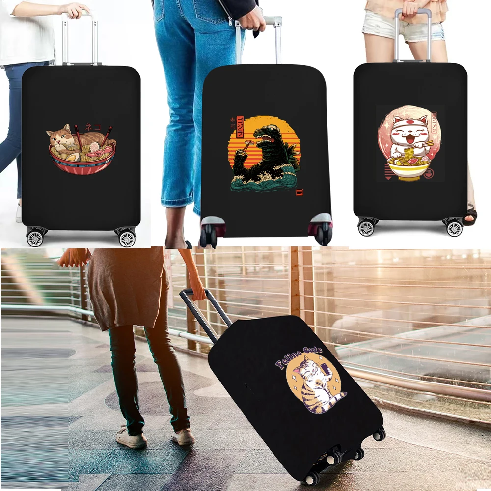 

Travel Suitcase Dust Cover Luggage Protective Cover Japan Cat Printed for 18-28 Inch Trolley Case Dust Cover Travel Accessories