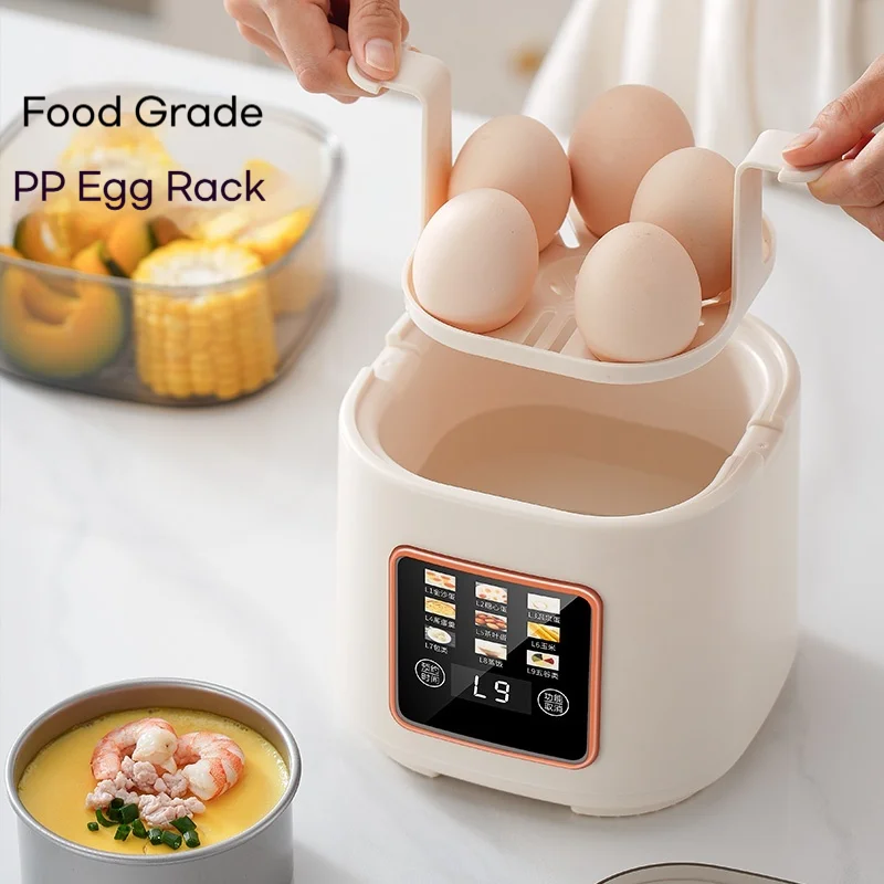 New 6-Egg Electric Egg Cooker with Auto Power-Off, Multifunctional One-Touch Start Mini Household Breakfast Maker 4