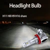 H11 H8 H9 H16 LED Headlight Bulbs 12000Lm Per Set 6500K Cool White Wireless Headlight LED Bulb Pack of 2 6