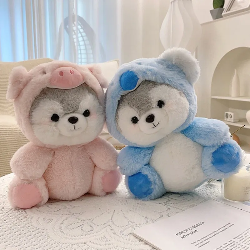 

20/30cm Cute Husky Fox Pig Dinosaur Koala Bear Plush Lovely Toy Pillow Stuffed Animal Doll Kawaii Children Kids Christmas Gift