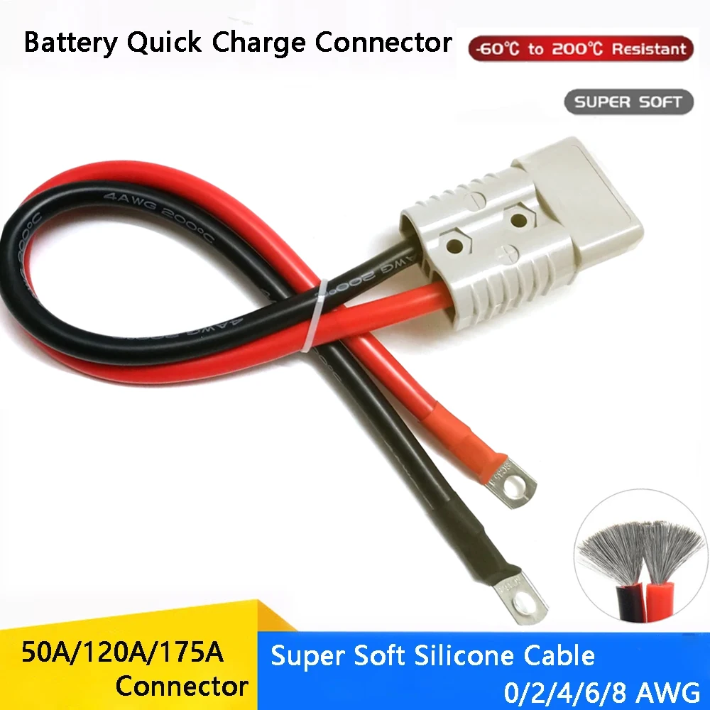 50A-120A-175A-Doppelpoliger-600V-Hochstromstecker-mit-8-6-4-2AWG ...