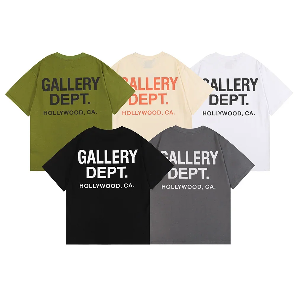 

Коллекция 2024 года, мужские футболки Gallery Dept, Классические мужские женские футболки с рисунком женской модели в стиле хип-хоп, повседневные футболки с круглым вырезом и коротким рукавом