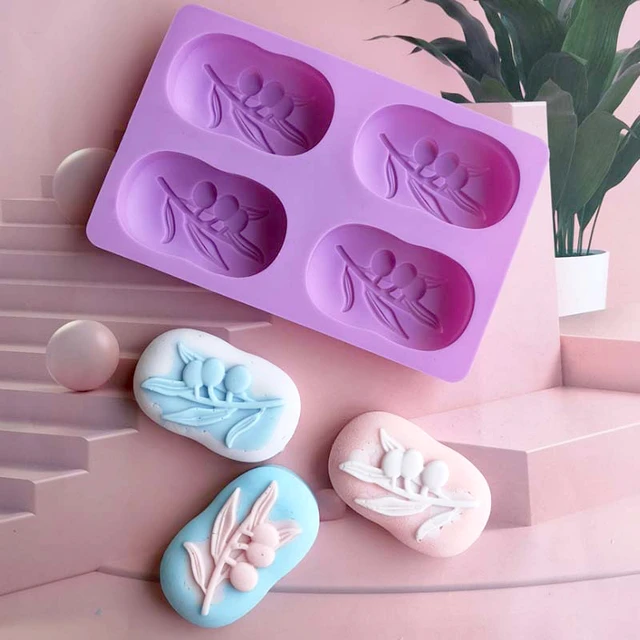 6 Bee-shaped Silicone Soap Molds, Oval Handmade Soap Silicone Molds,  Flowers and Honeycomb-shaped DIY Cake Molds, Baking Molds