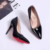 White Black Sexy Stiletto High Heels Classic Womens Pumps 6cm/10cm Party Wedding Shoes Fashion Pointed Toe Red Sole Single Shoes 6