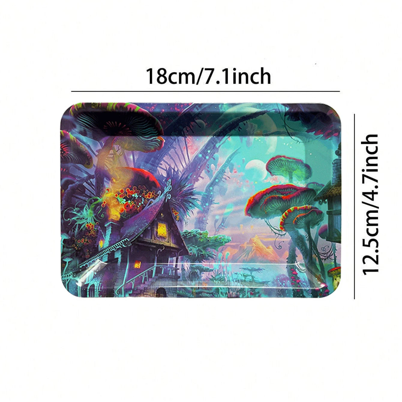 18X12.5CM Metal Rolling Tray Customize pattern Tinplate Tray Grass Grinder Storage Cigarette Tobacco Paper Accessories