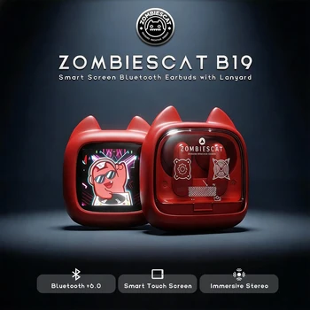 Zombies Cat B19 Smart Touch Screen Earphone HiFi Stereo Bluetooth 6.0 Headphones 1