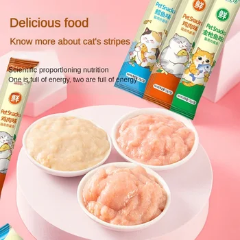 Snack per gatti cibo umido per gatti pollo tonno merluzzo pesce Pet cibo umido guadagno di peso premi per l'allenamento accessori per animali forniture per animali domestici