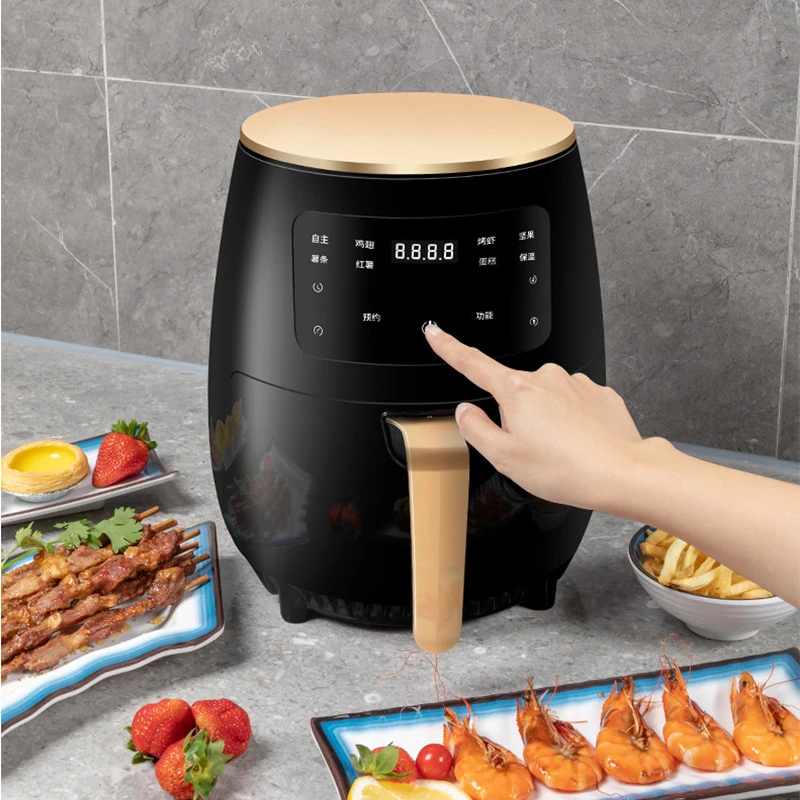 1400w 4.5l Air Fryer Without Oil 360° Baking Oil Fryer Smart Timer