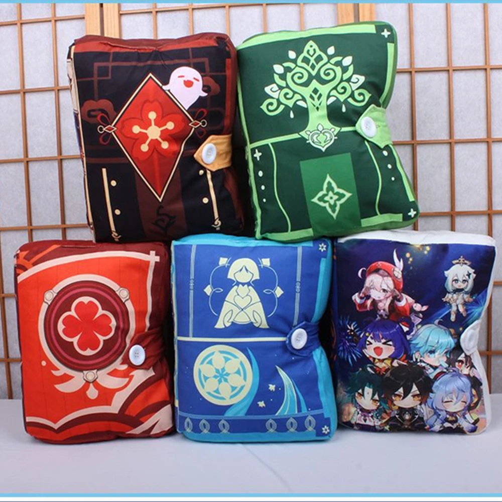 Game Genshin Impact Klee Hutao Wanderer Nahida Cosplay Costume Plush Pillow Doll Cartoon Book Accessories Prop