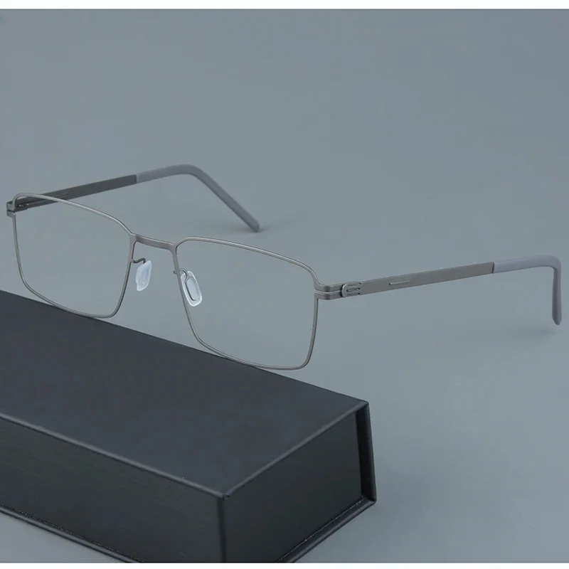 Deutschland Ultra-licht Männer Business Brille Rahmen Platz Schraubenlose Männliche Frauen Dünne Stahl Brillen Brillen Kleine Gesicht Brillen – Detail 24