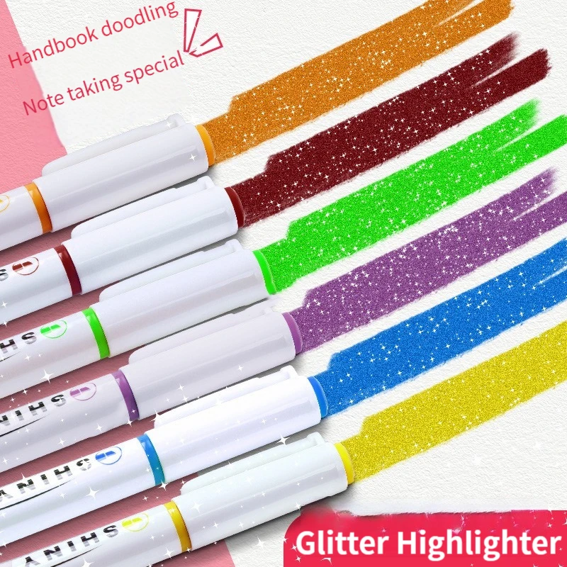 4-Color Glitter Highlighter Set 2