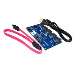 Adaptateur de disque dur SATA 1 à 5, carte d'extension pour PC, prise en charge de 6 ports, 3.0 Gbps, Interface SATA II, accessoire d'ordinateur 
