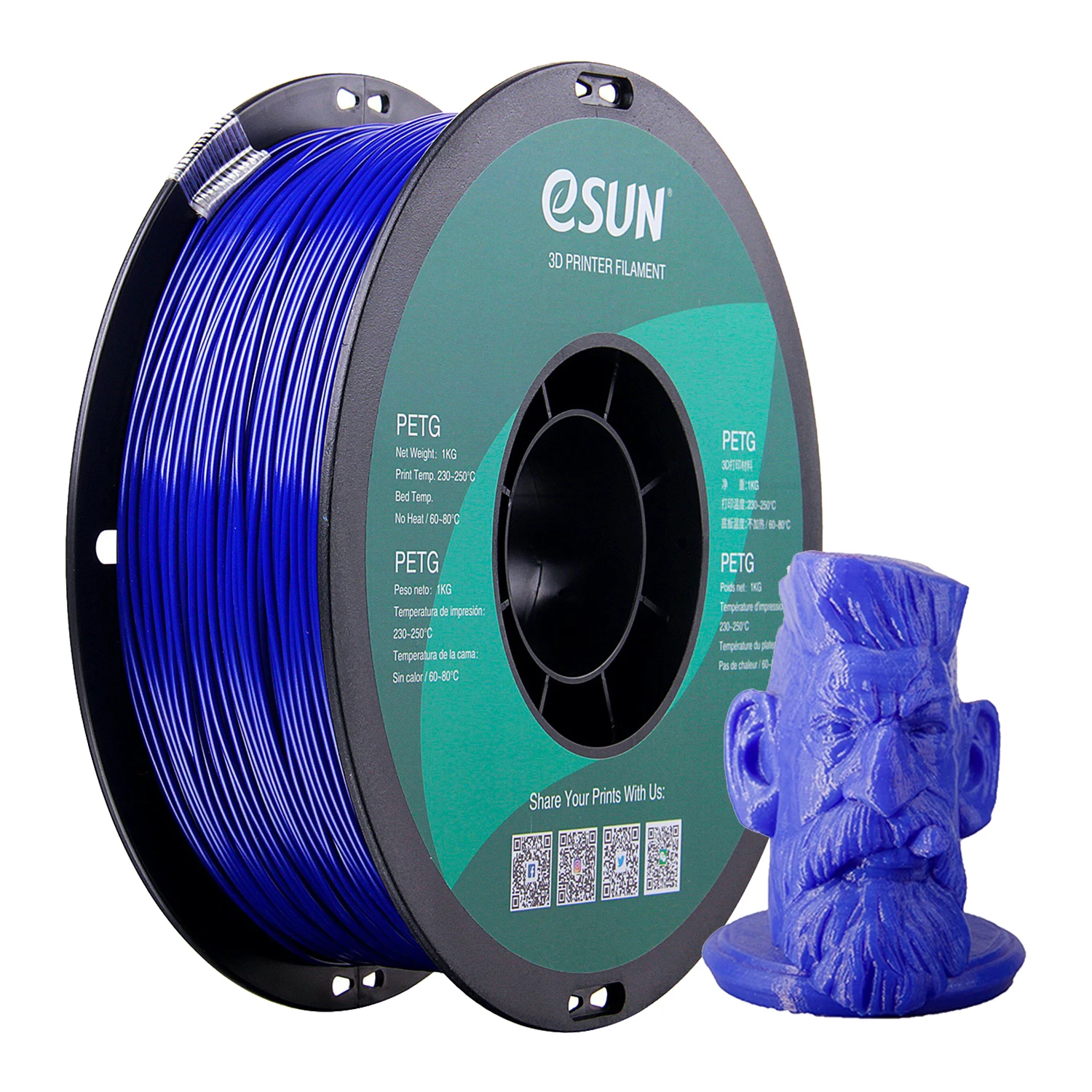 eSun PETG 3D Printing Filament - 1.75mm Filament 1kg