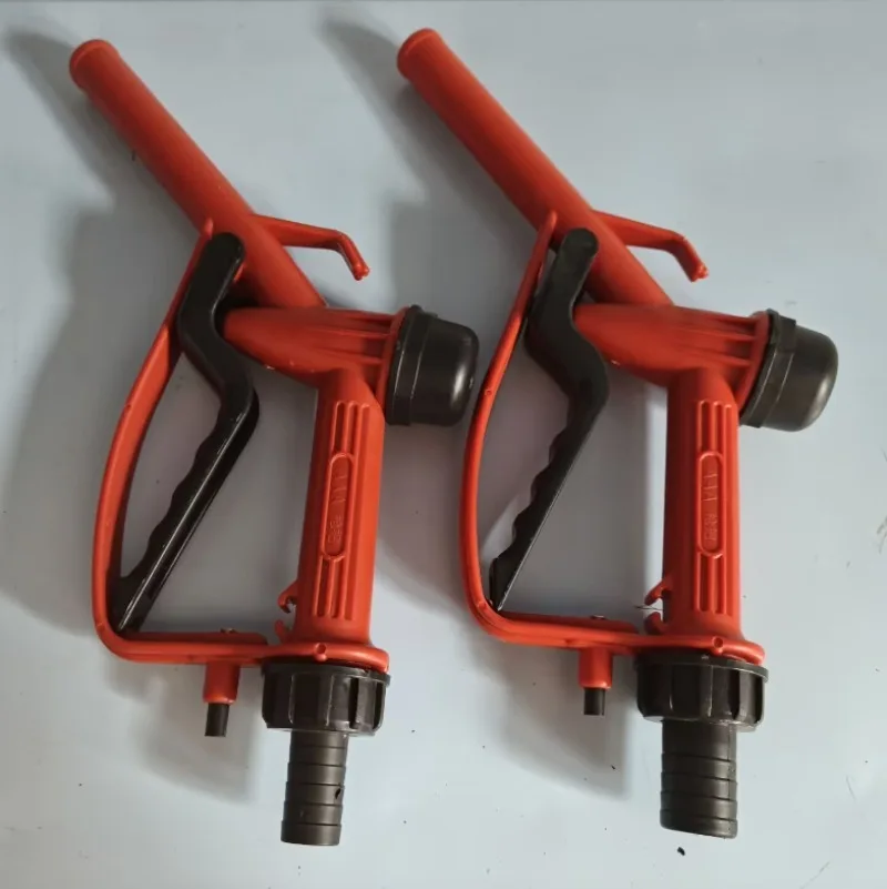 1pc Plastic Manual Heavy Duty Fuel Nozzle Gun with Hook 20mm/25mm 1" 3/4" Straight Spout-Nozzle
