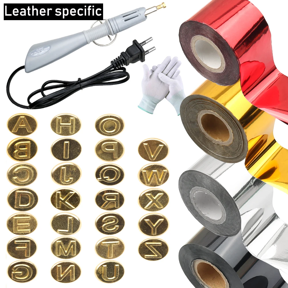 Hot Stamping Foil or Hot Applicator Tool Kit Heat Transfer on Leather Crafts DIY Stamping Paper Personalized Customization craft foil hot stamping applicator kit