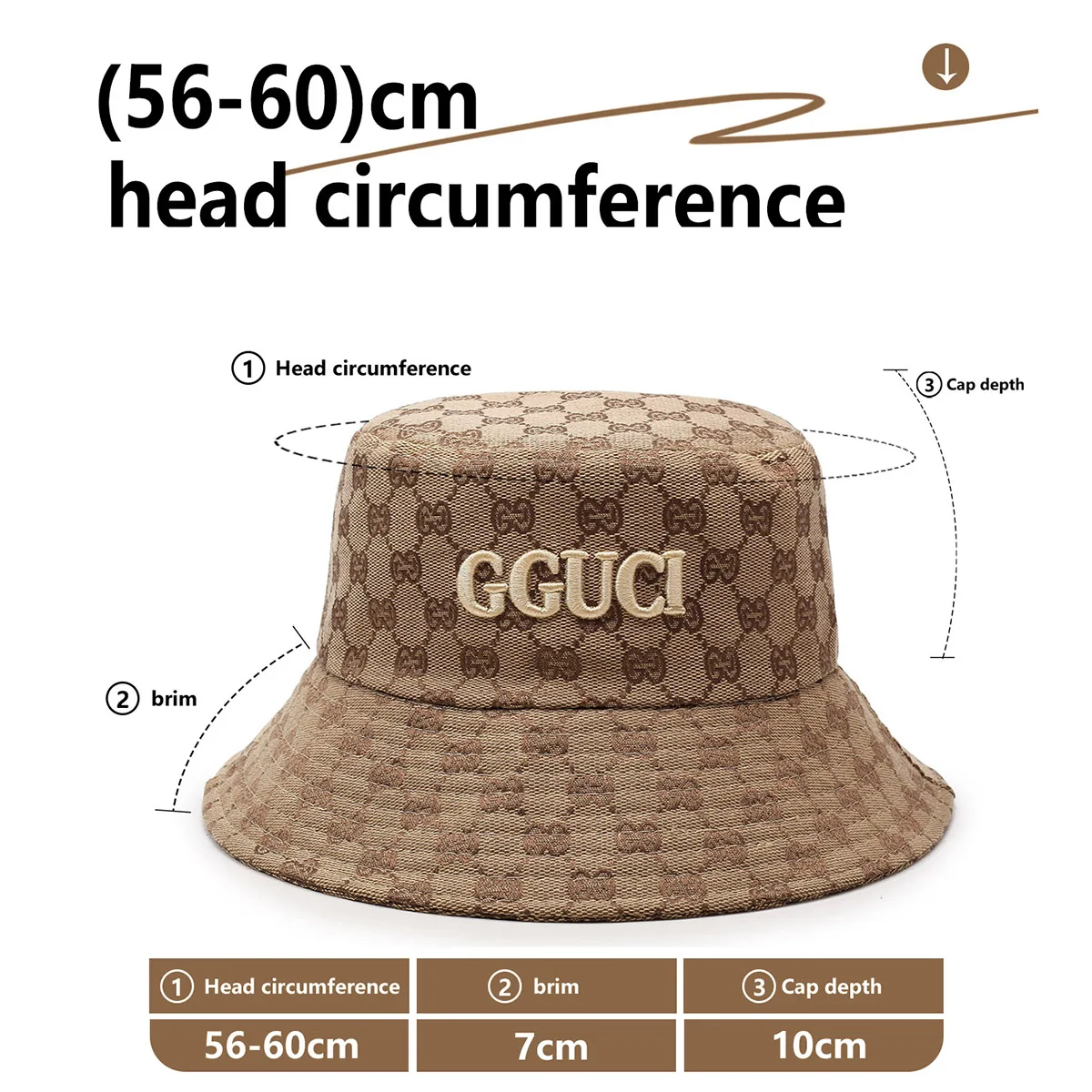 Unisex Black and White Embroidered Letters Personalized Bucket Hat Fisherman Hat Outdoor Leisure Hat Sun Protection Hat