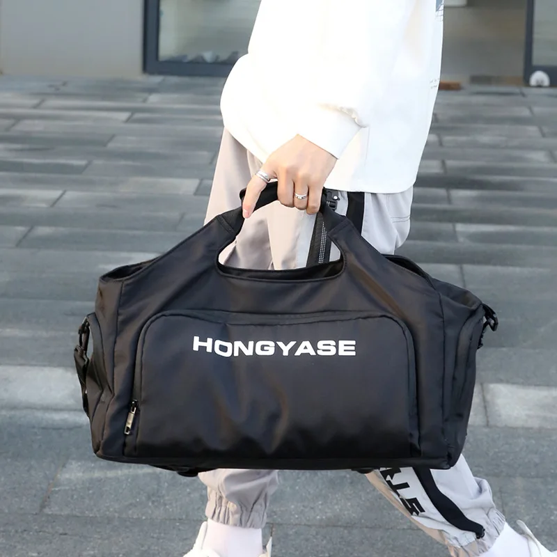 Gym Sports Bag for Men Travel Fitness Duffle Shoe Pocket Luggage Duffel Waterproof Tote Handbags Weekend Shoulder Outdoors Bag 4