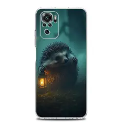 Clear Soft TPU Phone Case with Cute Little Hedgehog Design for Redmi Note 10Pro (B7)