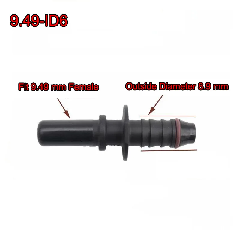 9.49 ID6 Car Fuel Quick Release Hose Connector Gasoline Diesel Oil Pipe Pump Rubber Fitting Car Accessories Tools