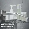 Bathroom Storage Rack No Drill Shelves Wall Mount Corner Shelf Shower Holder For WC Shampoo Organizer Bathroom Accessories 3