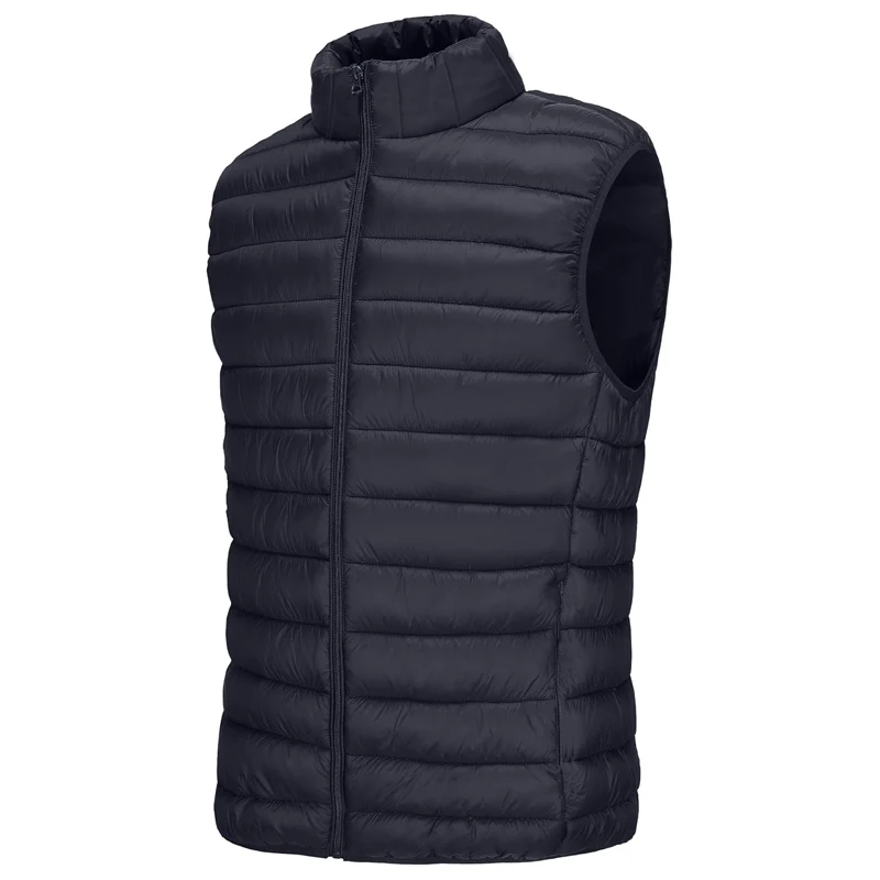Animal Game Outdoor Men's Casual Vest Jackets Lightweight Sleeveless Coats Zipper Warm Vest with Zip Pockets Warm Streetwear