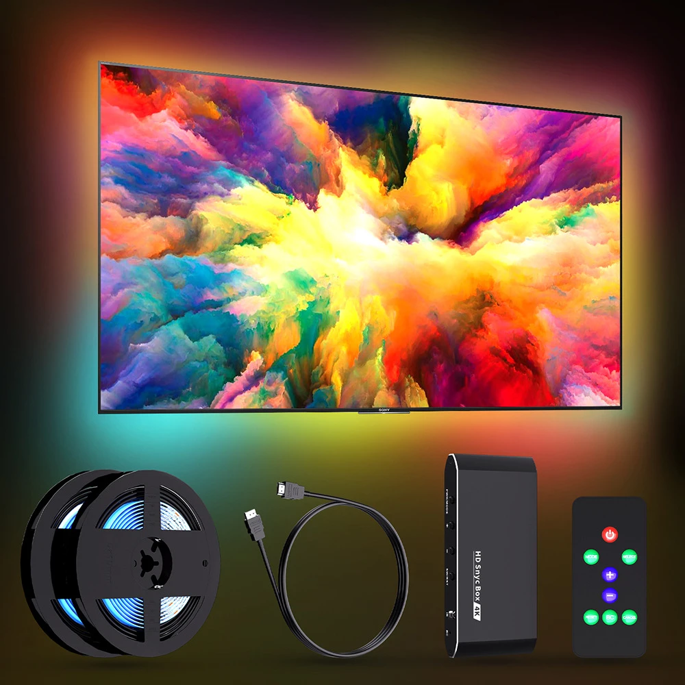 Kalksteen Ontslag nemen Symfonie Google Smart Tv Kit | Led Strip Verlichting Kit | Google App Smart Tv | Led  Hdmi Smart Tv - Smart Remote Control - Aliexpress