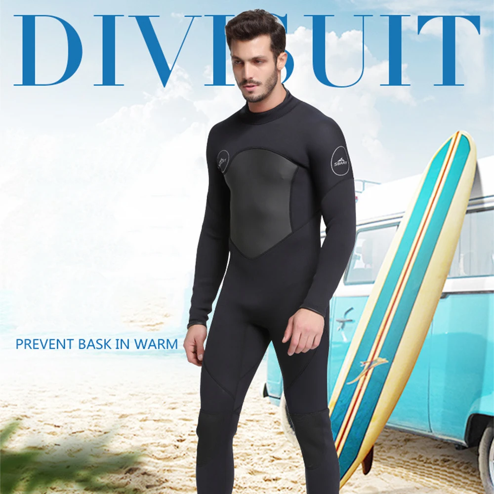 

5MM Neoprene Wetsuit Men Scuba Diving Suit Surfing Wear One Piece Set Spearfishing Cold-proof Snorkeling Winter Swimsuit